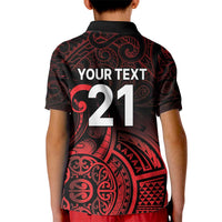 New Zealand Rugby Pacific Custom Kid Polo Shirt Whatumoana Maori Tribal Tattoo LT9 - Polynesian Pride
