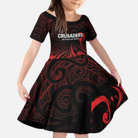 New Zealand Rugby Pacific Custom Kid Short Sleeve Dress Whatumoana Maori Tribal Tattoo LT9 KID Gold - Polynesian Pride