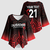 New Zealand Rugby Pacific Custom Kimono Sleeve Blouse Whatumoana Maori Tribal Tattoo LT9 - Polynesian Pride