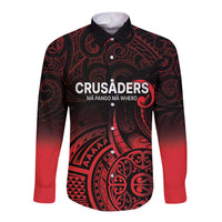 New Zealand Rugby Pacific Custom Long Sleeve Button Shirt Whatumoana Maori Tribal Tattoo
