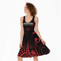 New Zealand Rugby Pacific Custom Midi Dress Whatumoana Maori Tribal Tattoo LT9 - Polynesian Pride