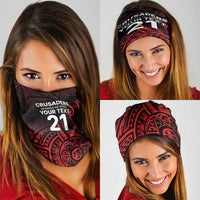 New Zealand Rugby Pacific Custom Neck Gaiter Whatumoana Maori Tribal Tattoo LT9 - Polynesian Pride