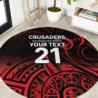 New Zealand Rugby Pacific Custom Round Carpet Whatumoana Maori Tribal Tattoo LT9 Gold - Polynesian Pride