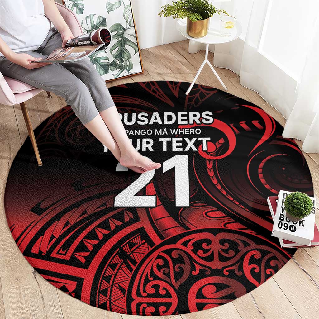 New Zealand Rugby Pacific Custom Round Carpet Whatumoana Maori Tribal Tattoo LT9 - Polynesian Pride