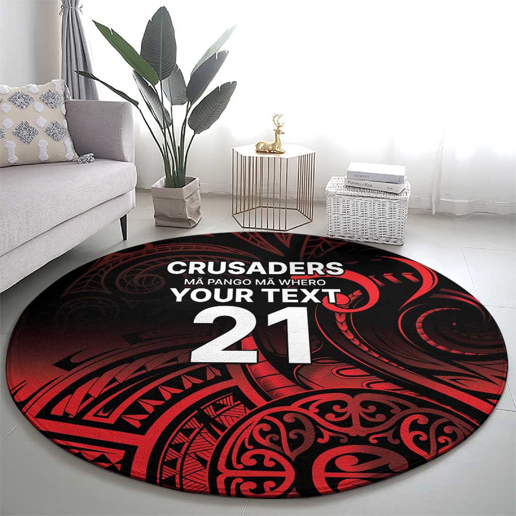 New Zealand Rugby Pacific Custom Round Carpet Whatumoana Maori Tribal Tattoo LT9 - Polynesian Pride