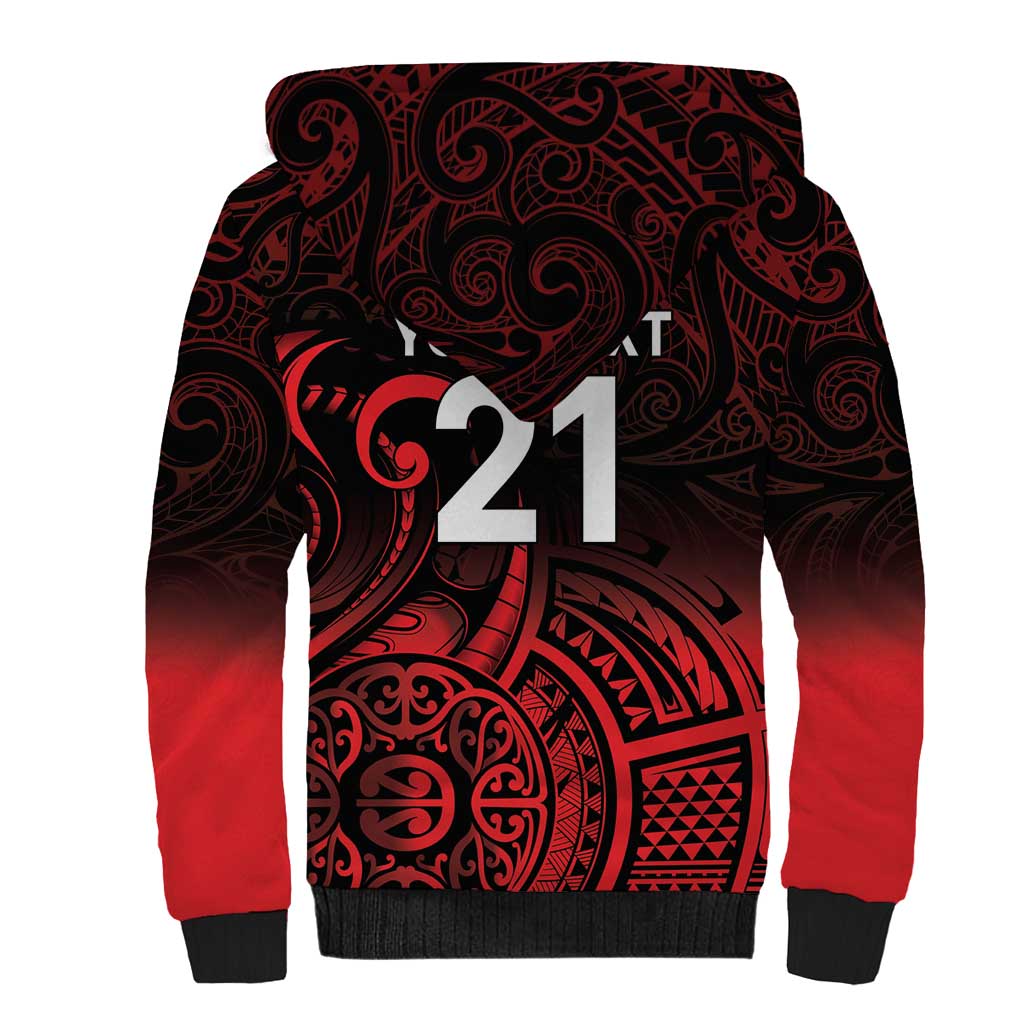 New Zealand Rugby Pacific Custom Sherpa Hoodie Whatumoana Maori Tribal Tattoo LT9 - Polynesian Pride