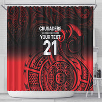 New Zealand Rugby Pacific Custom Shower Curtain Whatumoana Maori Tribal Tattoo LT9 - Polynesian Pride