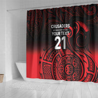 New Zealand Rugby Pacific Custom Shower Curtain Whatumoana Maori Tribal Tattoo LT9 - Polynesian Pride