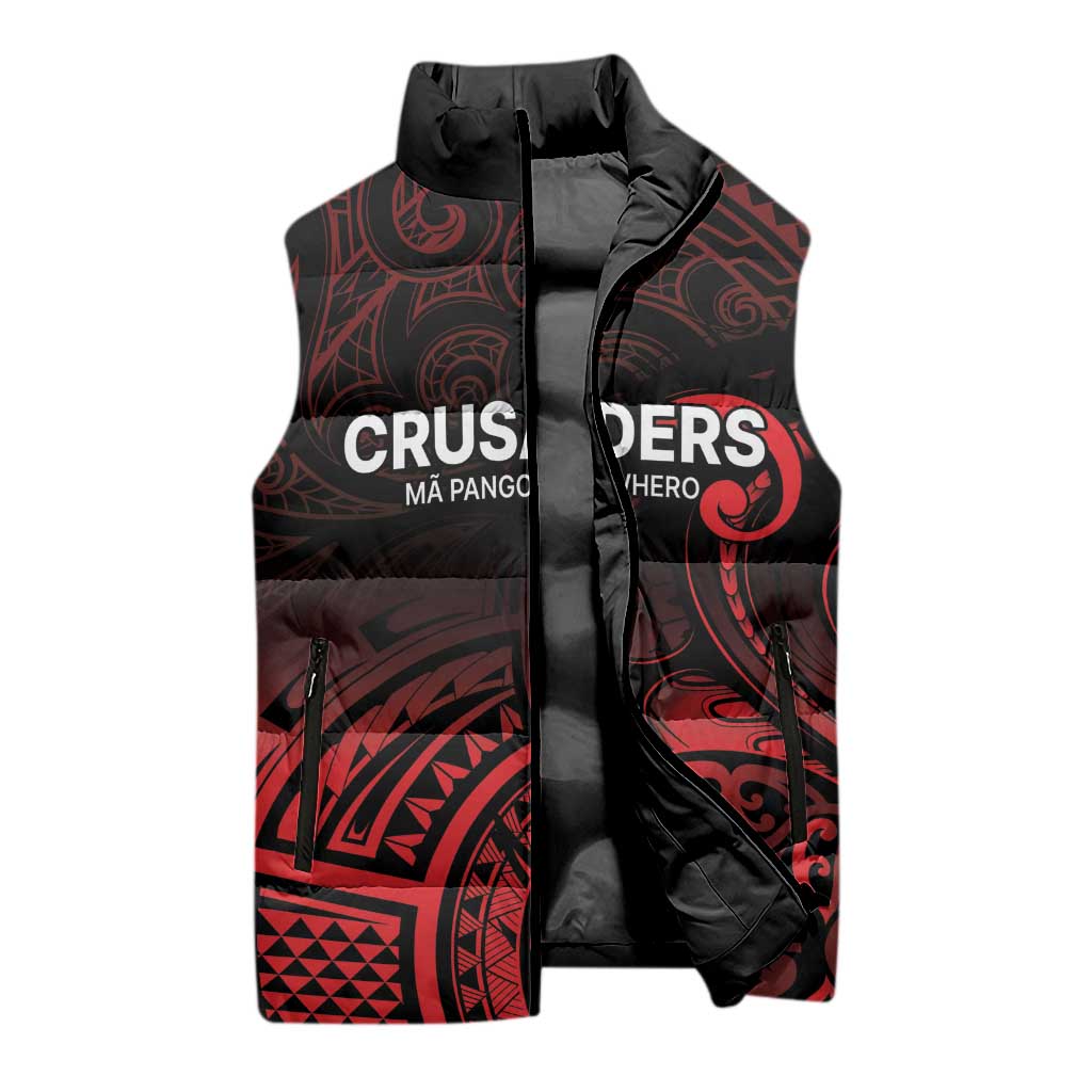 New Zealand Rugby Pacific Custom Sleeveless Puffer Jacket Whatumoana Maori Tribal Tattoo - Polynesian Pride
