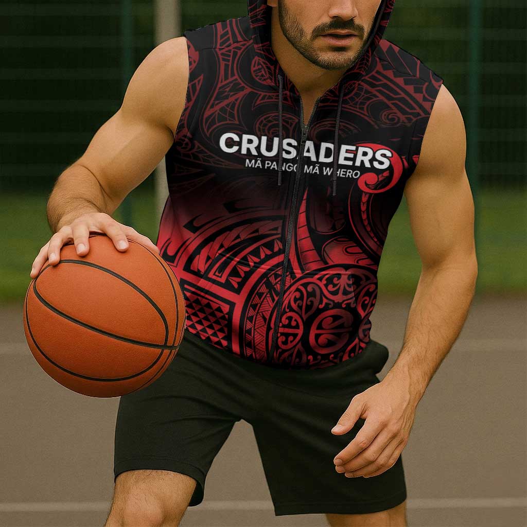 New Zealand Rugby Pacific Custom Sleeveless Zip Hoodie Whatumoana Maori Tribal Tattoo LT9 - Polynesian Pride
