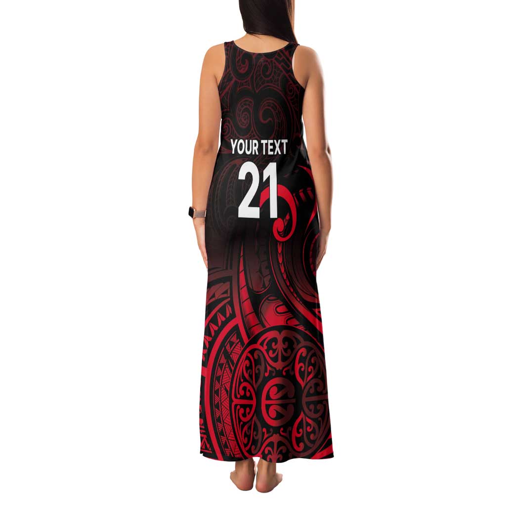 New Zealand Rugby Pacific Custom Tank Maxi Dress Whatumoana Maori Tribal Tattoo LT9 - Polynesian Pride