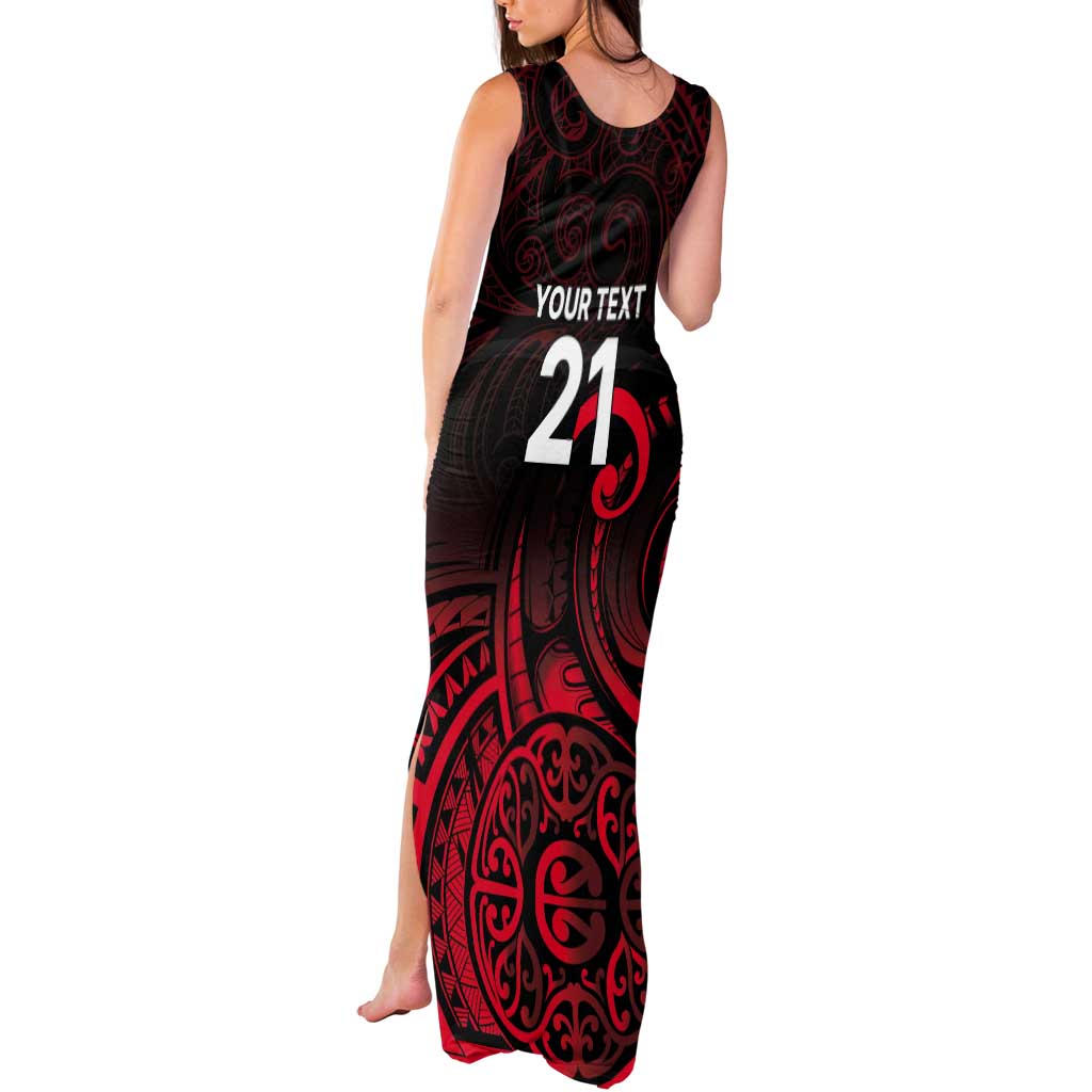 New Zealand Rugby Pacific Custom Tank Maxi Dress Whatumoana Maori Tribal Tattoo LT9 - Polynesian Pride