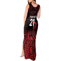 New Zealand Rugby Pacific Custom Tank Maxi Dress Whatumoana Maori Tribal Tattoo LT9 - Polynesian Pride
