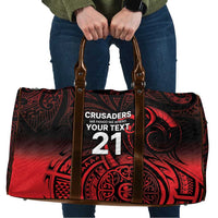 New Zealand Rugby Pacific Custom Travel Bag Whatumoana Maori Tribal Tattoo LT9 Gold - Polynesian Pride