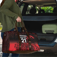 New Zealand Rugby Pacific Custom Travel Bag Whatumoana Maori Tribal Tattoo LT9 - Polynesian Pride