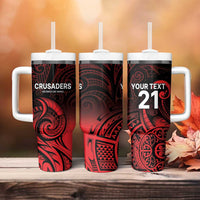 New Zealand Rugby Pacific Custom Tumbler With Handle Whatumoana Maori Tribal Tattoo LT9 - Polynesian Pride