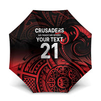 New Zealand Rugby Pacific Custom Umbrella Whatumoana Maori Tribal Tattoo LT9 One Size Folded 11.42 inch Opened Diameter 37.4 inch Gold - Polynesian Pride