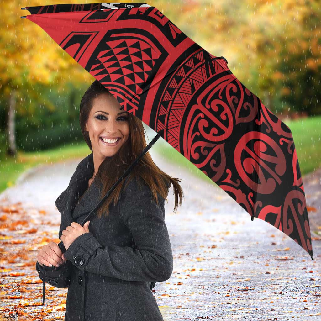 New Zealand Rugby Pacific Custom Umbrella Whatumoana Maori Tribal Tattoo LT9 - Polynesian Pride