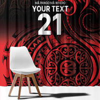New Zealand Rugby Pacific Custom Window Curtain Whatumoana Maori Tribal Tattoo LT9 - Polynesian Pride