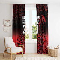 New Zealand Rugby Pacific Custom Window Curtain Whatumoana Maori Tribal Tattoo LT9 - Polynesian Pride
