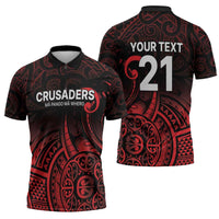 New Zealand Rugby Pacific Custom Zipper Polo Shirt Whatumoana Maori Tribal Tattoo LT9 - Polynesian Pride