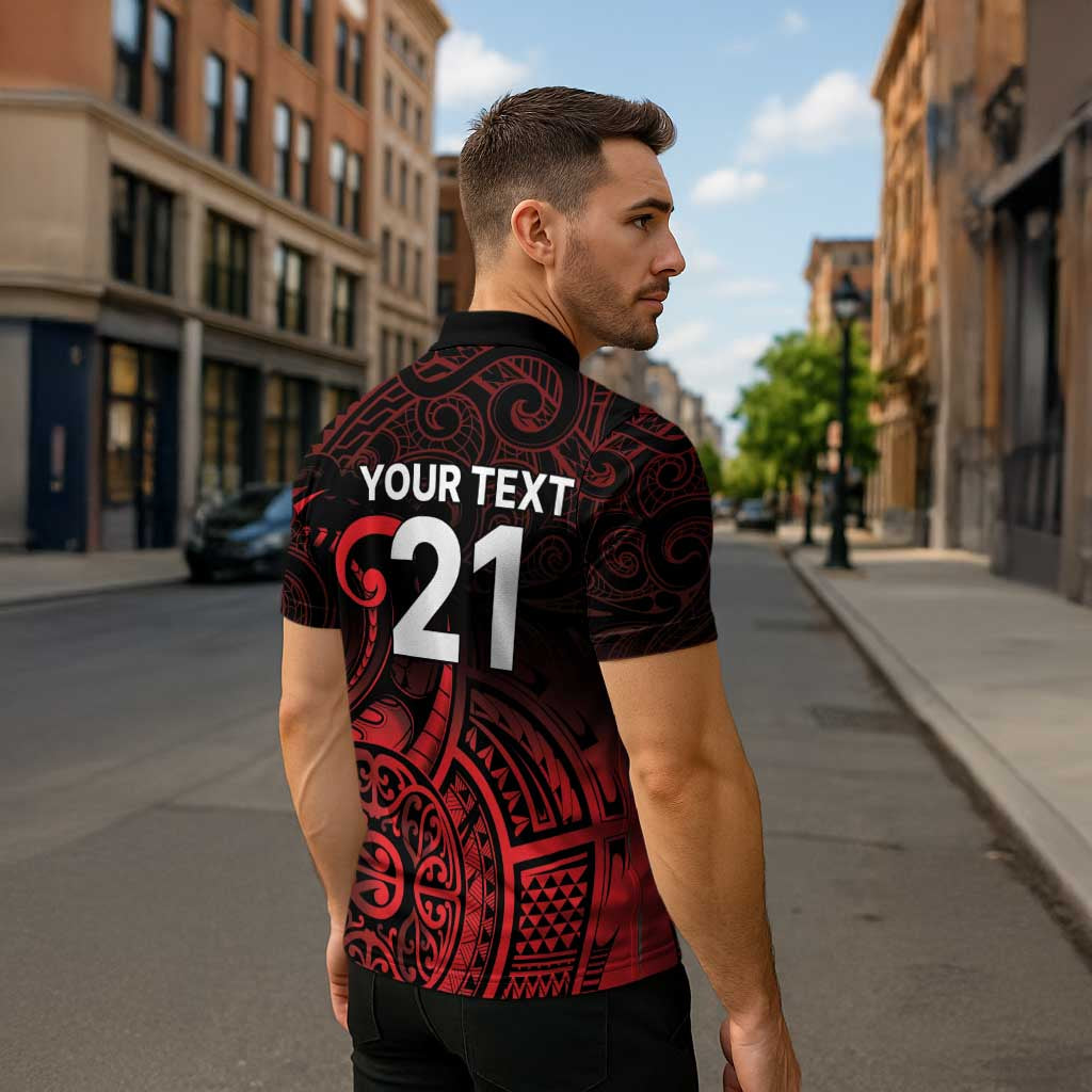 New Zealand Rugby Pacific Custom Zipper Polo Shirt Whatumoana Maori Tribal Tattoo LT9 - Polynesian Pride