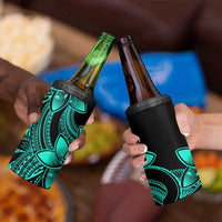 Polynesian Tribal Plumeria Flowers 4 in 1 Can Cooler Tumbler Aqua Vibe LT9 - Polynesian Pride