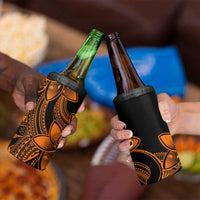 Polynesian Tribal Plumeria Flowers 4 in 1 Can Cooler Tumbler Gold Vibe LT9 - Polynesian Pride