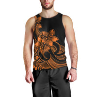 Polynesian Pride Plumeria Flowers Men Tank Top Polynesian Tribal Gold Vibe LT9 - Polynesian Pride