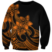 Polynesian Pride Plumeria Flowers Sweatshirt Polynesian Tribal Gold Vibe LT9 Unisex Gold - Polynesian Pride