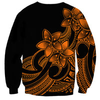 Polynesian Pride Plumeria Flowers Sweatshirt Polynesian Tribal Gold Vibe LT9 - Polynesian Pride