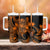 Polynesian Tribal Plumeria Flowers Tumbler With Handle Gold Vibe