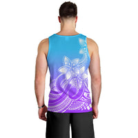 Polynesian Pride Plumeria Flowers Men Tank Top Polynesian Tribal Gradient Purple LT9 - Polynesian Pride