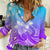 Polynesian Pride Plumeria Flowers Women Casual Shirt Polynesian Tribal Gradient Purple LT9 Female Purple - Polynesian Pride