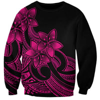 Polynesian Pride Plumeria Flowers Sweatshirt Polynesian Tribal Pink Vibe LT9 Unisex Pink - Polynesian Pride