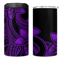 Polynesian Tribal Plumeria Flowers 4 in 1 Can Cooler Tumbler Purple Vibe LT9 One Size: 16 oz Purple - Polynesian Pride