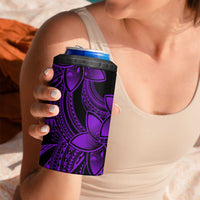 Polynesian Tribal Plumeria Flowers 4 in 1 Can Cooler Tumbler Purple Vibe LT9 - Polynesian Pride