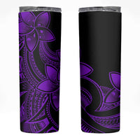 Polynesian Tribal Plumeria Flowers Skinny Tumbler Purple Vibe LT9 Purple - Polynesian Pride