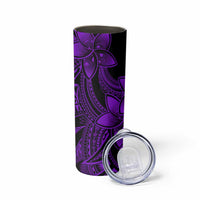 Polynesian Tribal Plumeria Flowers Skinny Tumbler Purple Vibe LT9 - Polynesian Pride