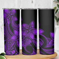 Polynesian Tribal Plumeria Flowers Skinny Tumbler Purple Vibe LT9 - Polynesian Pride