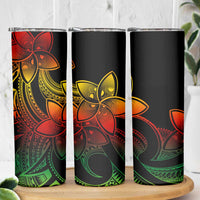 Polynesian Tribal Plumeria Flowers Skinny Tumbler Reggae Vibe LT9 - Polynesian Pride