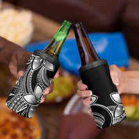 Polynesian Tribal Plumeria Flowers 4 in 1 Can Cooler Tumbler Black Vibe LT9 - Polynesian Pride