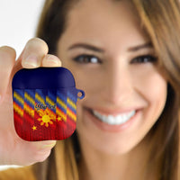 Personalized Philippines Eight Rays Sun AirPods Case Traditional Filipino Igorot Pattern Motif LT9 - Polynesian Pride