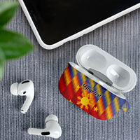 Personalized Philippines Eight Rays Sun AirPods Case Traditional Filipino Igorot Pattern Motif LT9 - Polynesian Pride
