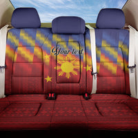Personalized Philippines Eight Rays Sun Back Car Seat Cover Traditional Filipino Igorot Pattern Motif LT9 One Size Red - Polynesian Pride
