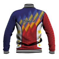 Personalized Philippines Eight Rays Sun Baseball Jacket Traditional Filipino Igorot Pattern Motif LT9 - Polynesian Pride