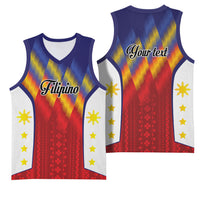 Personalized Philippines Eight Rays Sun Basketball Jersey Traditional Filipino Igorot Pattern Motif LT9 - Polynesian Pride