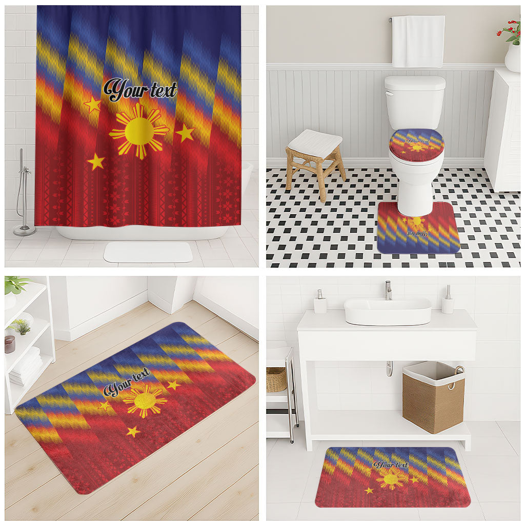 Personalized Philippines Eight Rays Sun Bathroom Set Traditional Filipino Igorot Pattern Motif LT9 - Polynesian Pride