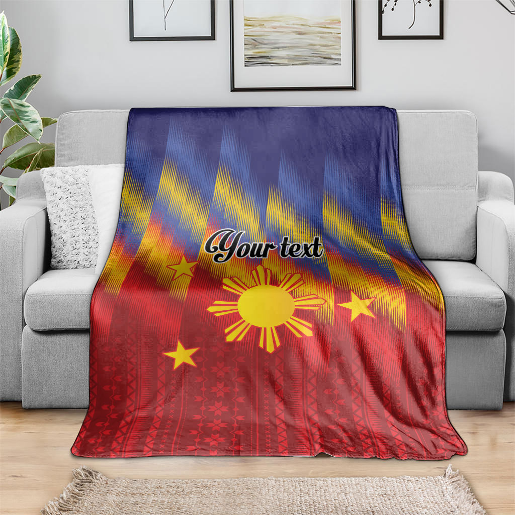 Personalized Philippines Eight Rays Sun Blanket Traditional Filipino Igorot Pattern Motif LT9 - Polynesian Pride