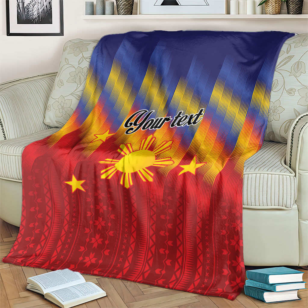 Personalized Philippines Eight Rays Sun Blanket Traditional Filipino Igorot Pattern Motif LT9 - Polynesian Pride